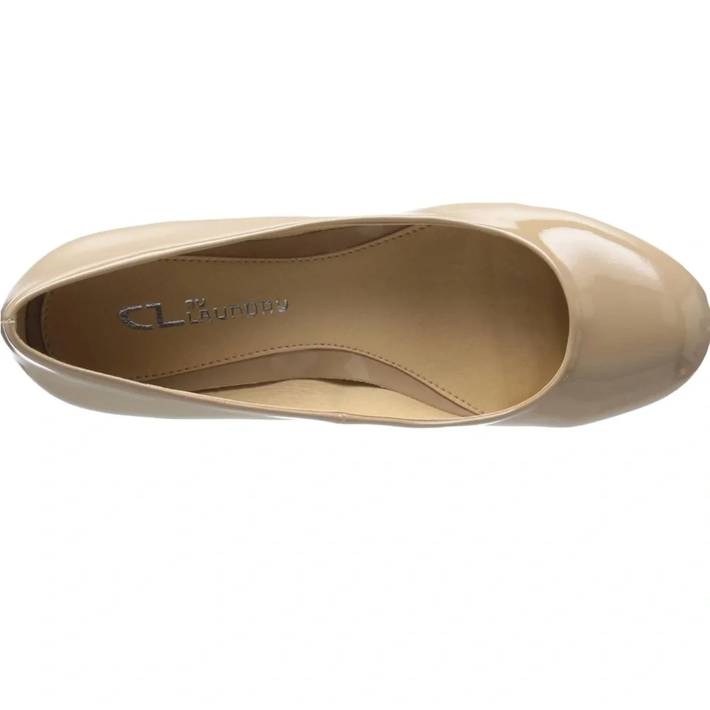 Chinese Laundry Marcie Women's Nude Patent Wedges - Picture 6 of 11